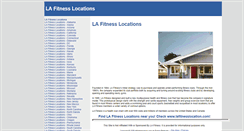 Desktop Screenshot of lafitnesslocation.com